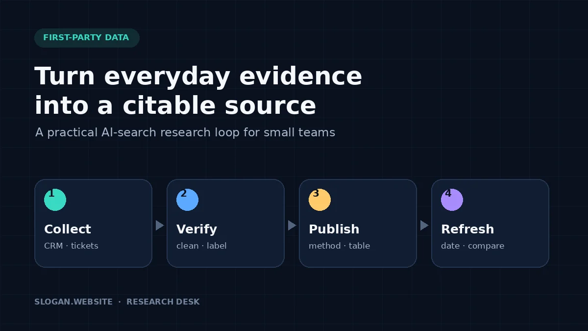 First-Party Data for AI Search: A Small-Business Research Workflow