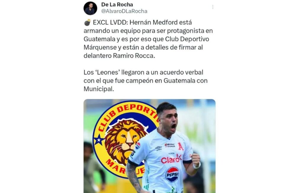 Deportivo Marquense Refuerza su Plantilla Hernán Medford y el Fichaje de Ramiro Rocca