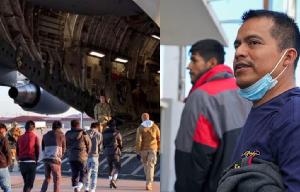 Migrantes deportados a Guatemala describen su experiencia en aviones militares
