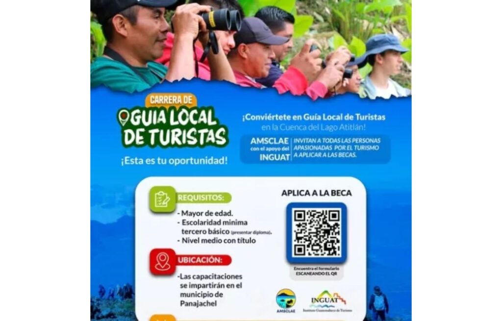 Becas para Guía Local de Turistas en el Lago de Atitlán Convocatoria Febrero 2025